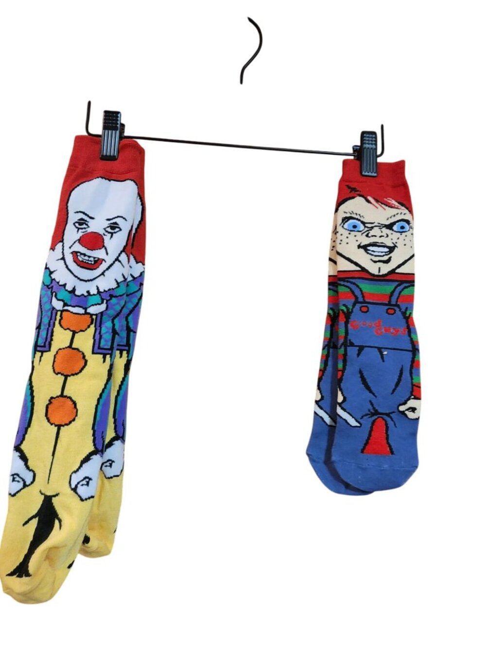 Pennywise & Chucky Horror Character Socks NWOT